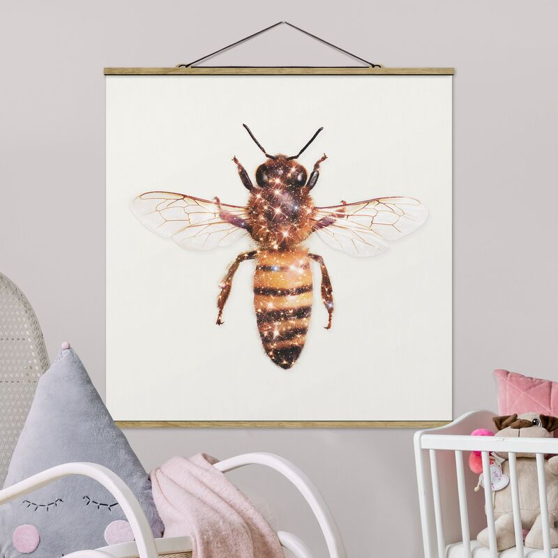 

Imagen de tela - Bee With Glitter - Cuadrado 1:1 Dimensión LxA: 100cm x 100cm