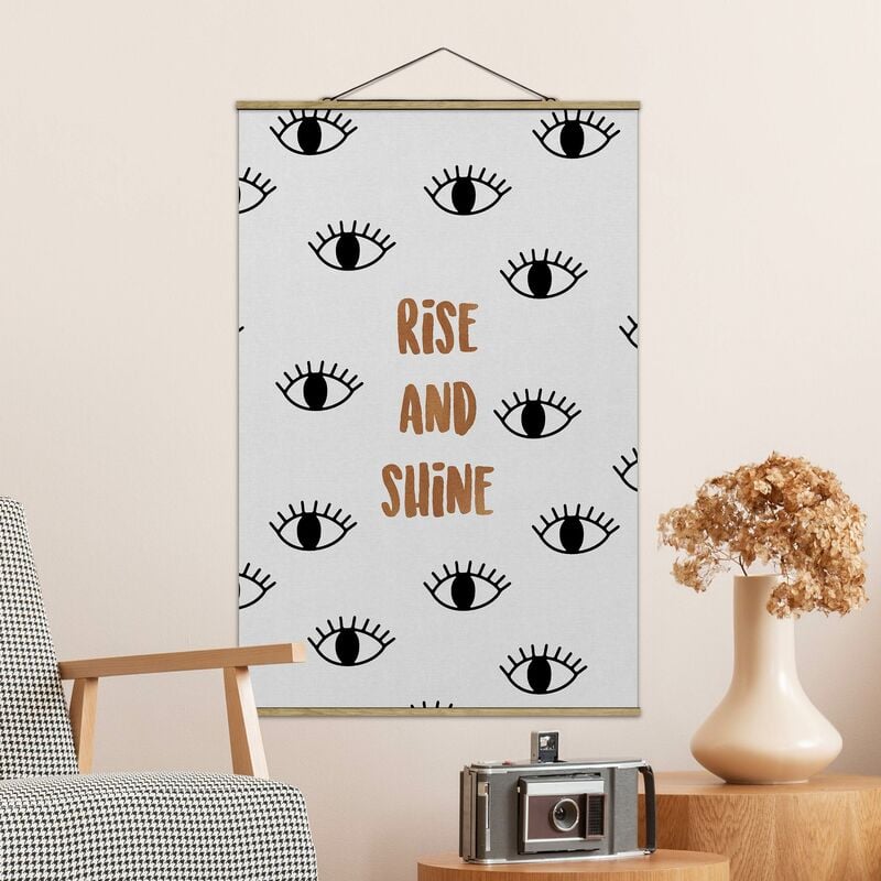 

Imagen de tela - Bedroom Quote Rise & Shine - Alto 3:2 Dimensión LxA: 150cm x 100cm