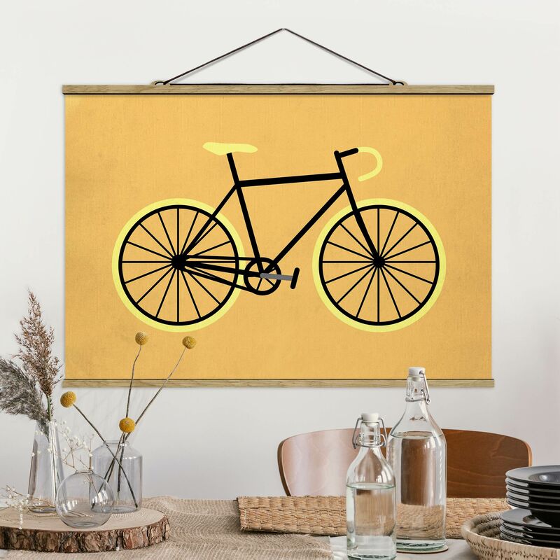 

Imagen de tela - Bicycle In Yellow - Apaisado 2:3 Dimensión LxA: 66.5cm x 100cm