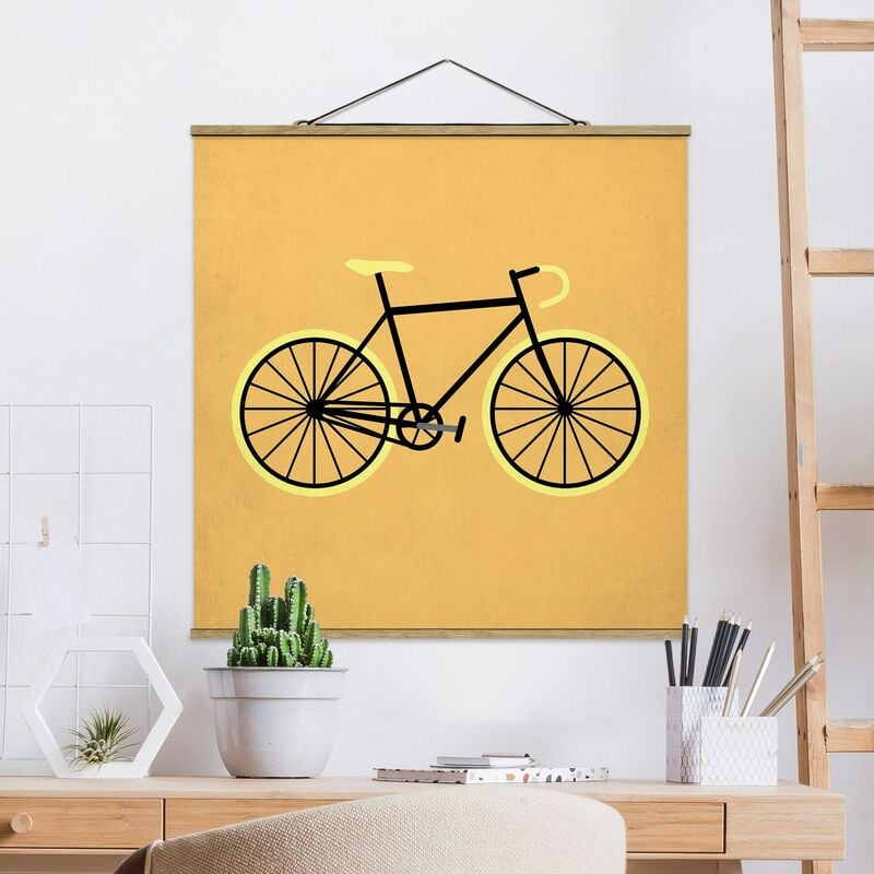 

Imagen de tela - Bicycle In Yellow - Cuadrado 1:1 Dimensión LxA: 80cm x 80cm