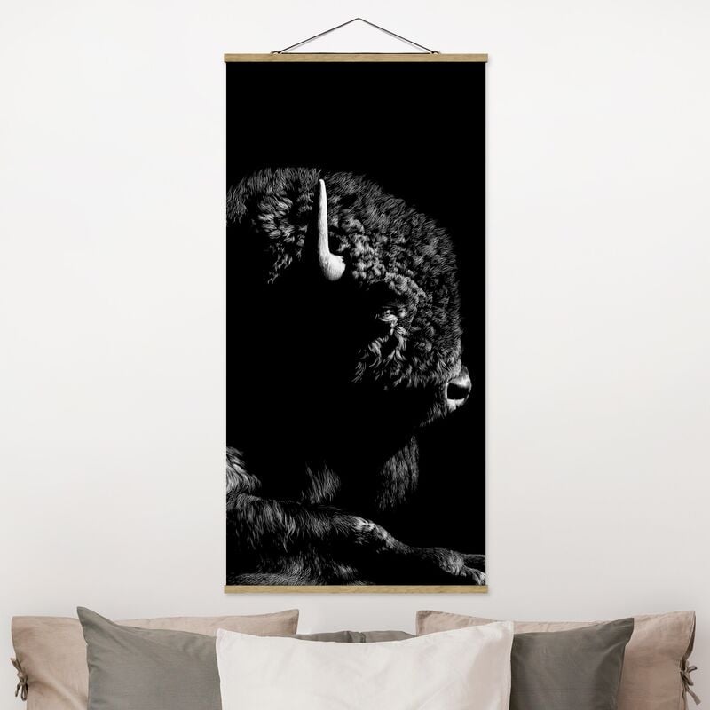 

Imagen de tela - Bison In The Dark - Alto 2:1 Dimensión LxA: 70cm x 35cm