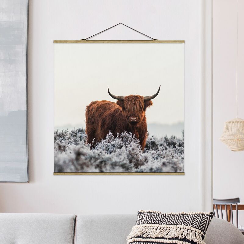 

Imagen de tela - Bison In The Highlands - Cuadrado 1:1 Dimensión LxA: 35cm x 35cm