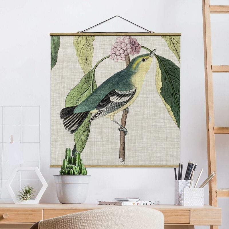 

Imagen de tela - Bird On Linen Pink I - Cuadrado 1:1 Dimensión LxA: 50cm x 50cm