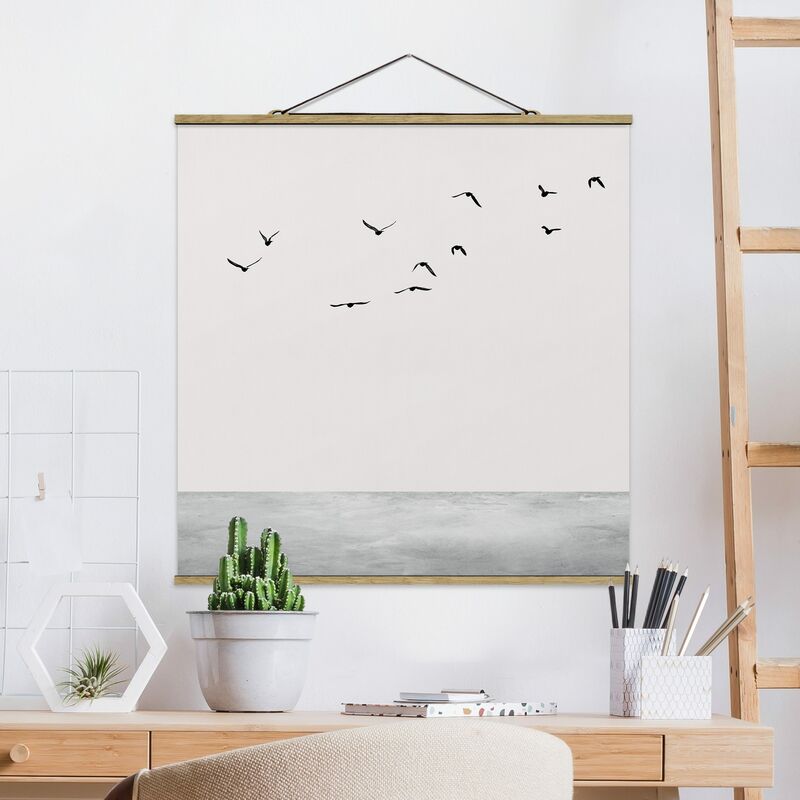 

Imagen de tela - Birds Migrating South - Cuadrado 1:1 Dimensión LxA: 35cm x 35cm