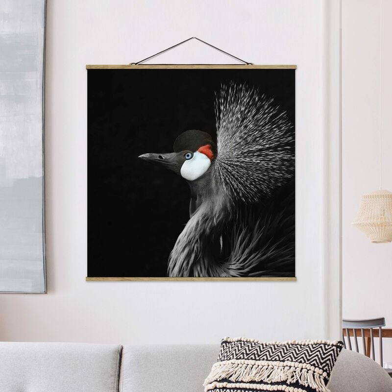 

Imagen de tela - Black Crowned Crane - Cuadrado 1:1 Dimensión LxA: 100cm x 100cm