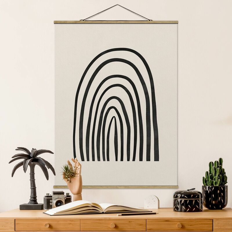 

Imagen de tela - Black Watercolour Rainbow - Alto 4:3 Dimensión LxA: 106.5cm x 80cm