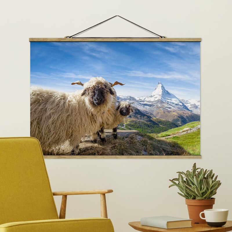 

Imagen de tela - Blacknose Sheep Of Zermatt - Apaisado 2:3 Dimensión LxA: 33.5cm x 50cm