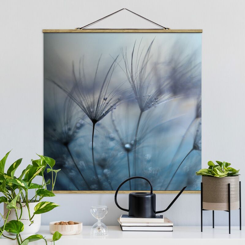 

Imagen de tela - Blue Feathers In The Rain - Cuadrado 1:1 Dimensión LxA: 100cm x 100cm