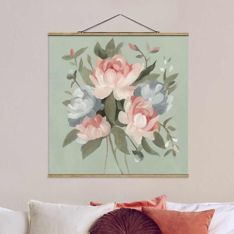 

Imagen de tela - Bouquet In Pastel I - Cuadrado 1:1 Dimensión LxA: 100cm x 100cm