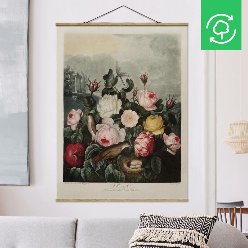 

Imagen de tela - Botany Vintage Illustration Of Roses - Alto 4:3 Dimensión LxA: 106.5cm x 80cm