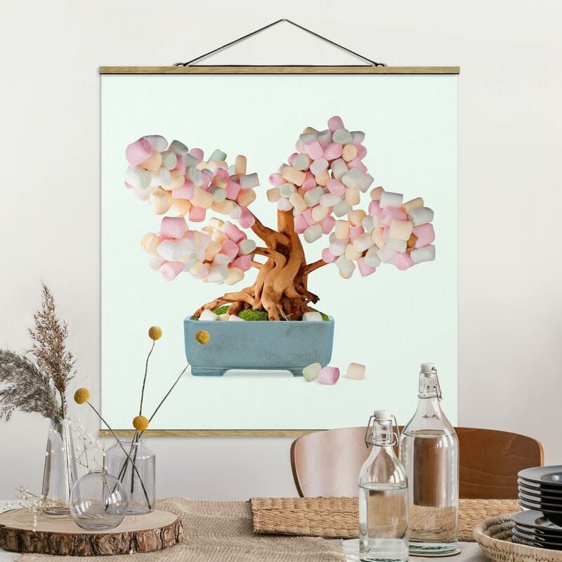 

Imagen de tela - Bonsai With Marshmallows - Cuadrado 1:1 Dimensión LxA: 80cm x 80cm
