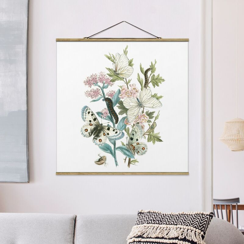 

Imagen de tela - British Butterflies I - Cuadrado 1:1 Dimensión LxA: 80cm x 80cm