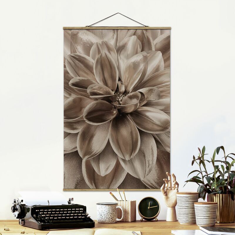 

Imagen de tela - Bronze Dahlias Dream - Alto 3:2 Dimensión LxA: 75cm x 50cm