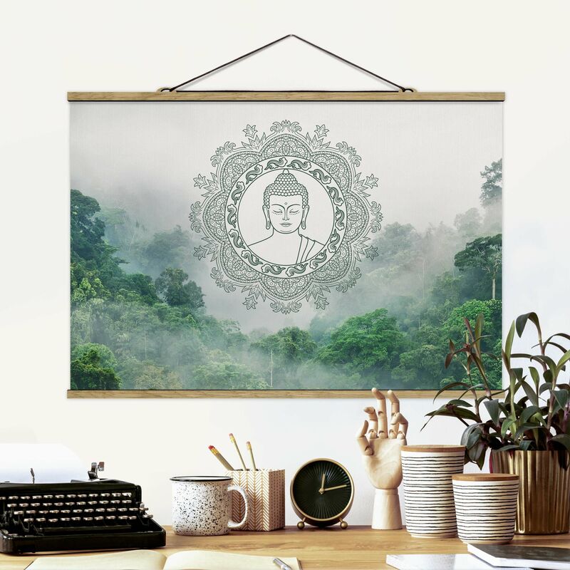 

Imagen de tela - Buddha Mandala In Fog - Apaisado 2:3 Dimensión LxA: 53.5cm x 80cm