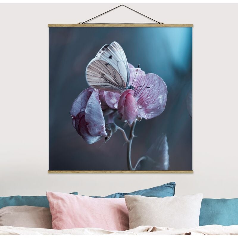 

Imagen de tela - Butterfly In The Rain - Cuadrado 1:1 Dimensión LxA: 80cm x 80cm