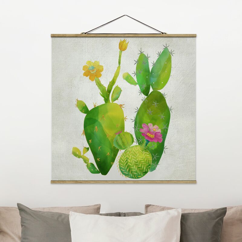 

Imagen de tela - Cactus Family, Pink, Yellow - Cuadrado 1:1 Dimensión LxA: 80cm x 80cm