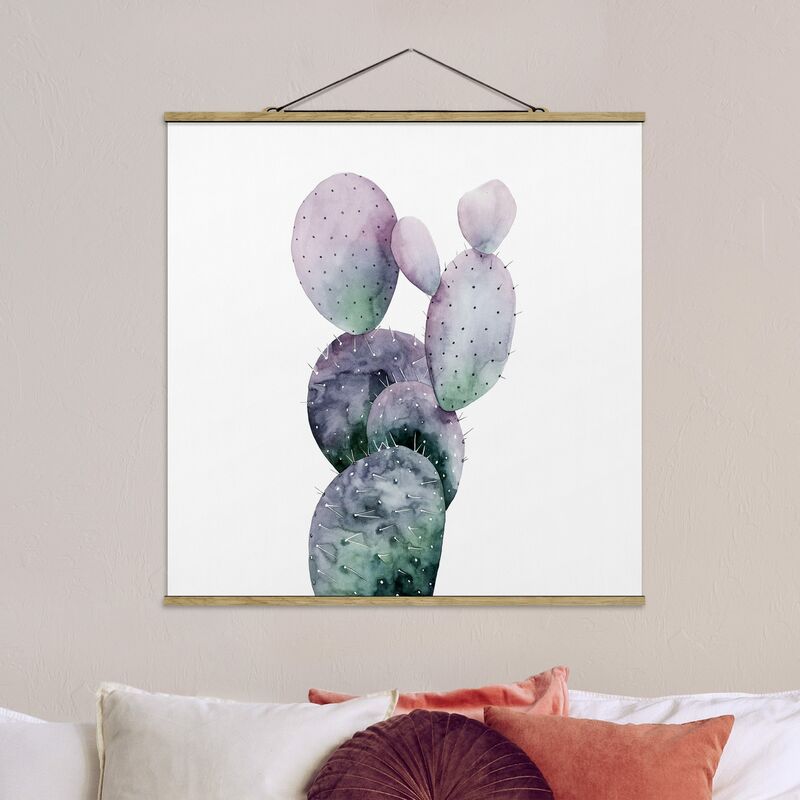

Imagen de tela - Cactus In Purple I - Cuadrado 1:1 Dimensión LxA: 35cm x 35cm