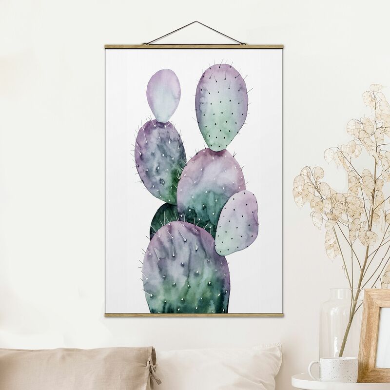 

Imagen de tela - Cactus In Purple II - Alto 3:2 Dimensión LxA: 120cm x 80cm