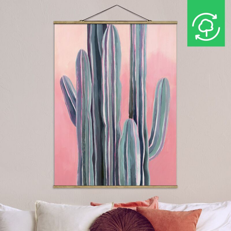 

Imagen de tela - Cactus On Pink I - Alto 4:3 Dimensión LxA: 66.4cm x 50cm