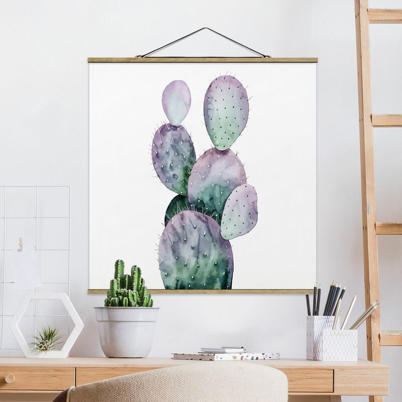 

Imagen de tela - Cactus In Purple II - Cuadrado 1:1 Dimensión LxA: 100cm x 100cm