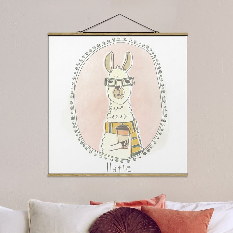 

Imagen de tela - Caffeinated Lama - Cuadrado 1:1 Dimensión LxA: 50cm x 50cm