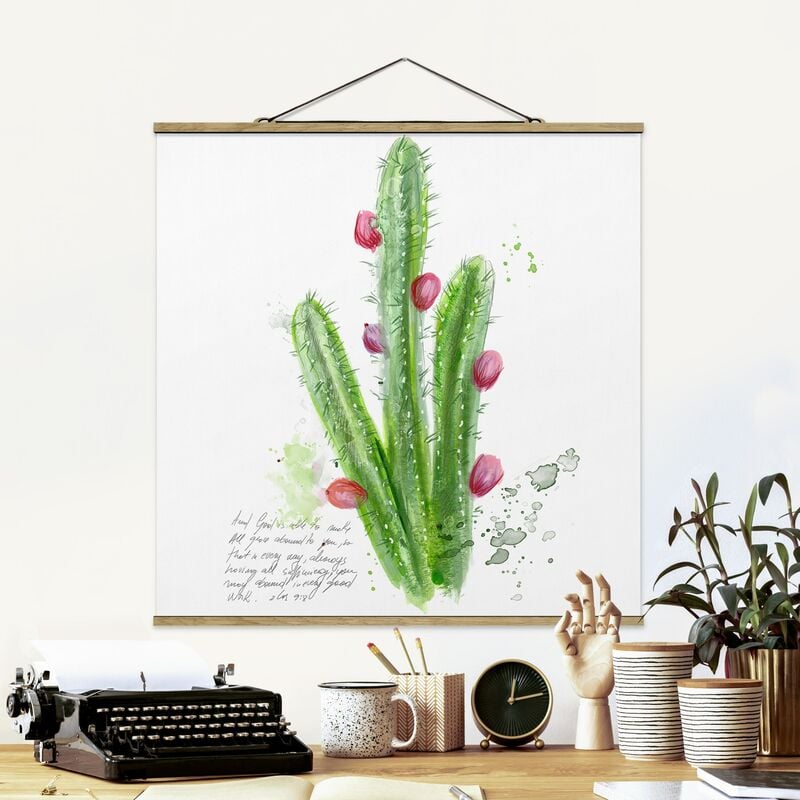 

Imagen de tela - Cactus With Bible Verse II - Cuadrado 1:1 Dimensión LxA: 80cm x 80cm