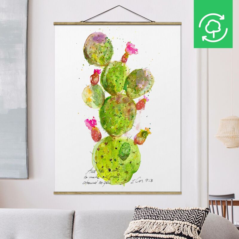 

Imagen de tela - Cactus With Bible Verse III - Alto 4:3 Dimensión LxA: 66.4cm x 50cm