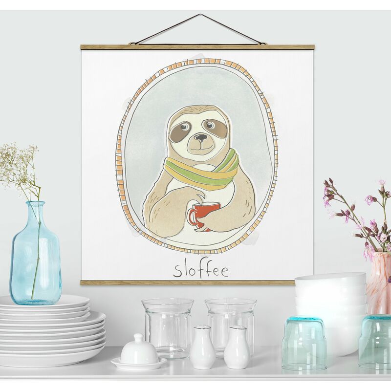 

Imagen de tela - Caffeinated Sloth - Cuadrado 1:1 Dimensión LxA: 100cm x 100cm