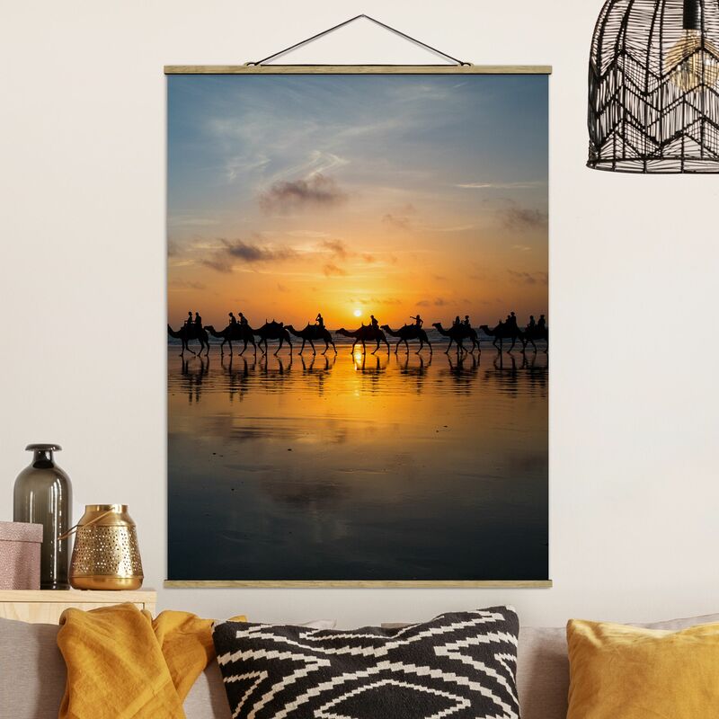 

Imagen de tela - Camels In Sunset - Alto 4:3 Dimensión LxA: 106.5cm x 80cm