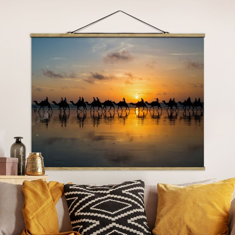 

Imagen de tela - Camels In Sunset - Apaisado 3:4 Dimensión LxA: 37.5cm x 50cm