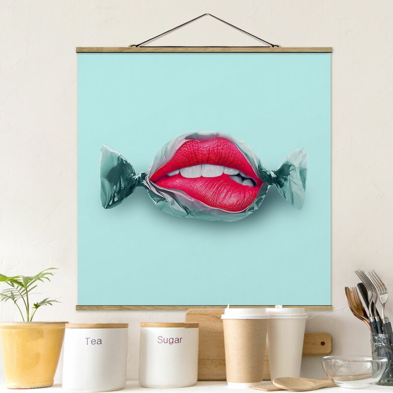 

Imagen de tela - Candy With Lips - Cuadrado 1:1 Dimensión LxA: 100cm x 100cm