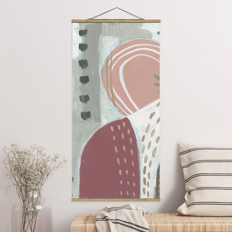 

Imagen de tela - Carnival Of Shapes In Berry I - Alto 2:1 Dimensión LxA: 70cm x 35cm