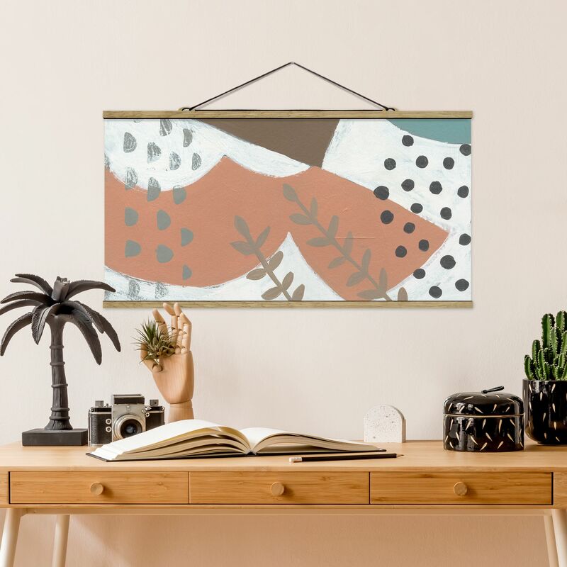 

Imagen de tela - Carnival Of Shapes In Salmon I - Apaisado 1:2 Dimensión LxA: 25cm x 50cm