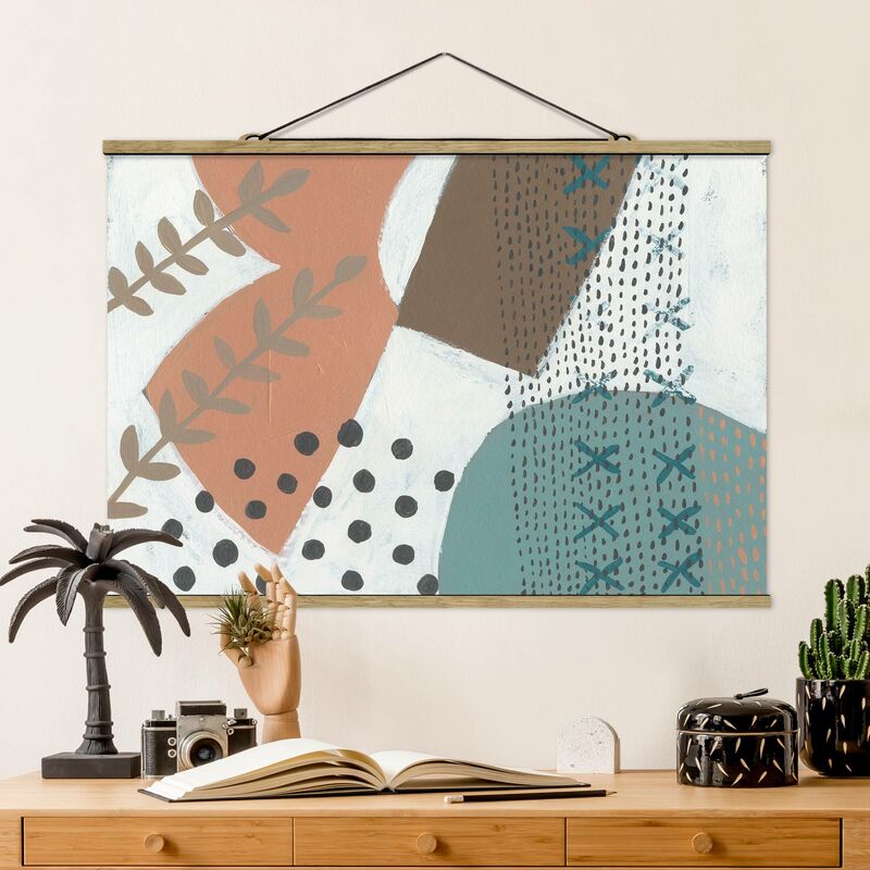 

Imagen de tela - Carnival Of Shapes In Salmon I - Apaisado 2:3 Dimensión LxA: 33.5cm x 50cm