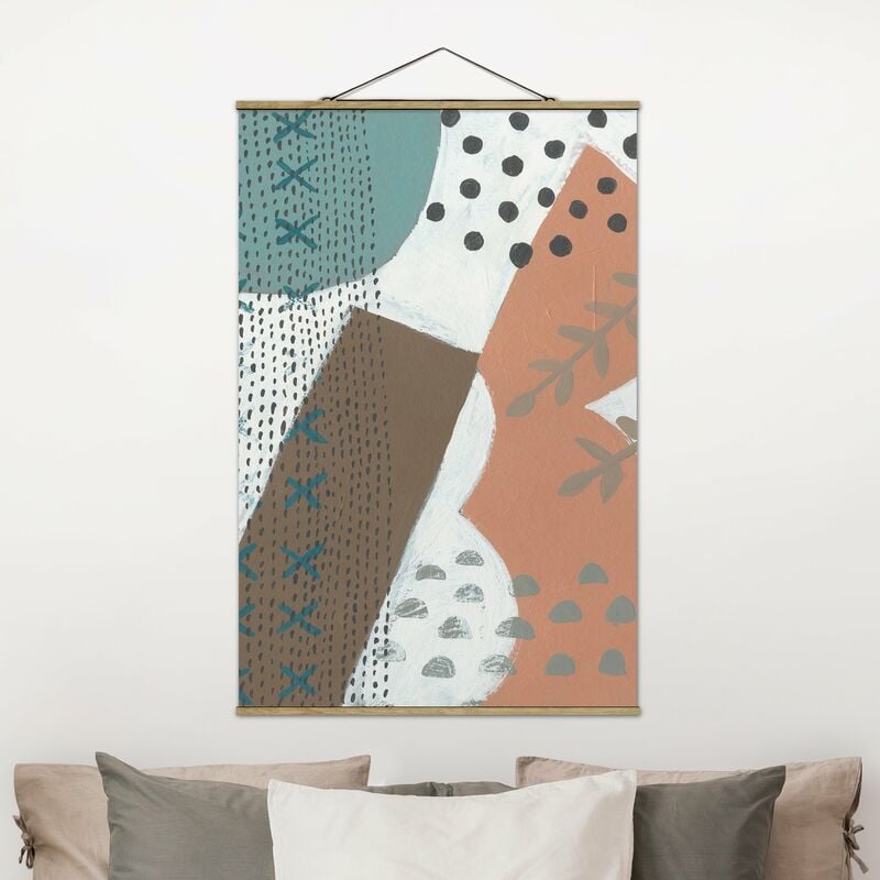 

Imagen de tela - Carnival Of Shapes In Salmon I - Alto 3:2 Dimensión LxA: 120cm x 80cm