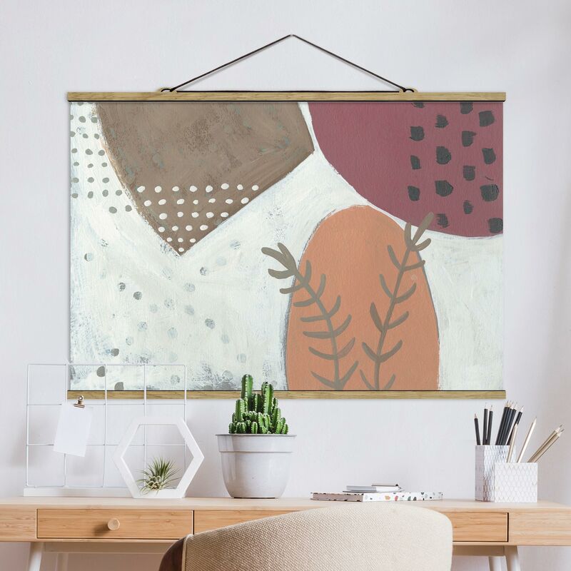 

Imagen de tela - Carnival Of Shapes In Salmon II - Apaisado 2:3 Dimensión LxA: 66.5cm x 100cm