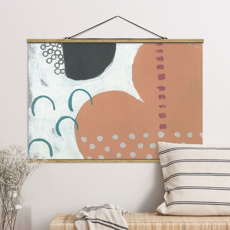 

Imagen de tela - Carnival Of Shapes In Salmon III - Apaisado 2:3 Dimensión LxA: 53.5cm x 80cm