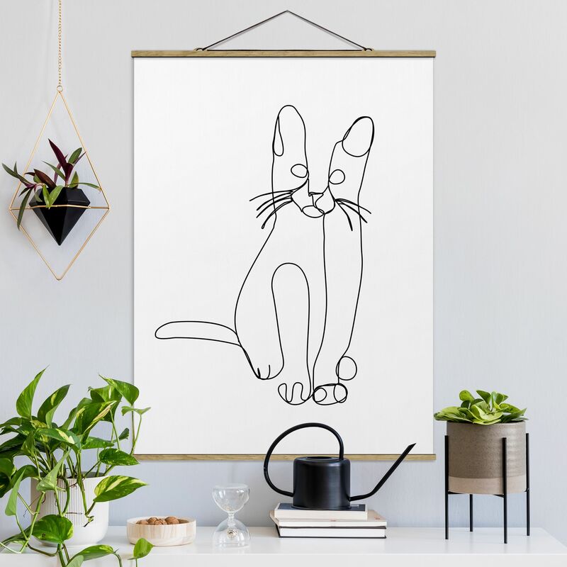 

Imagen de tela - Cat Line Art - Alto 4:3 Dimensión LxA: 46.5cm x 35cm