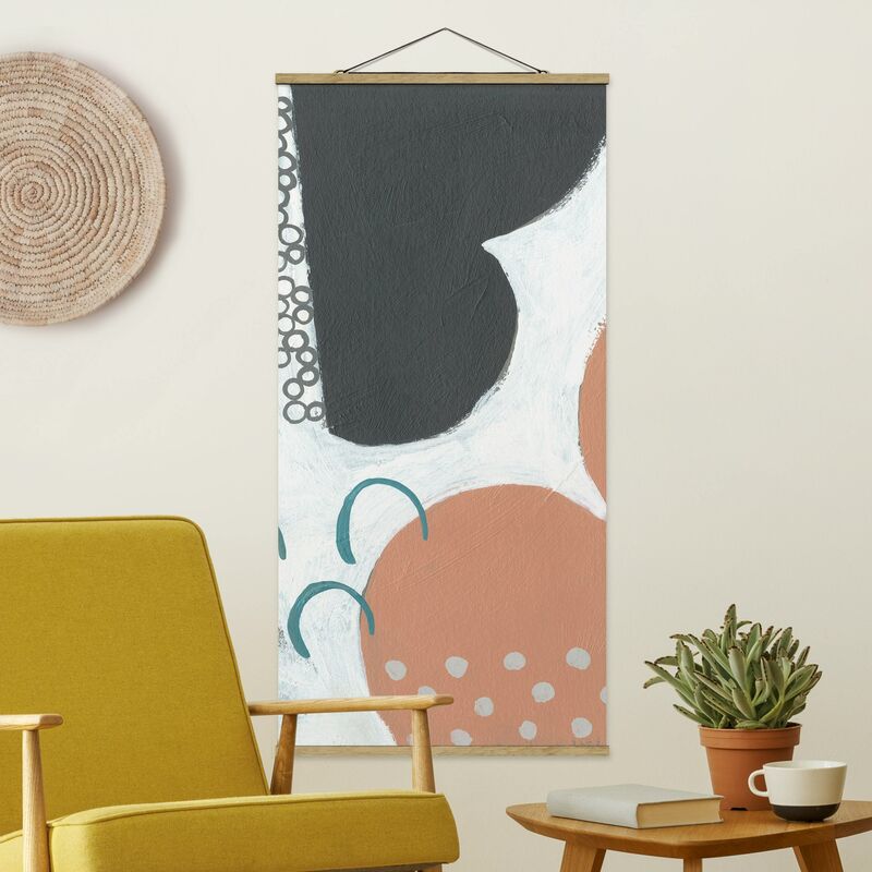 

Imagen de tela - Carnival Of Shapes In Salmon III - Alto 2:1 Dimensión LxA: 70cm x 35cm