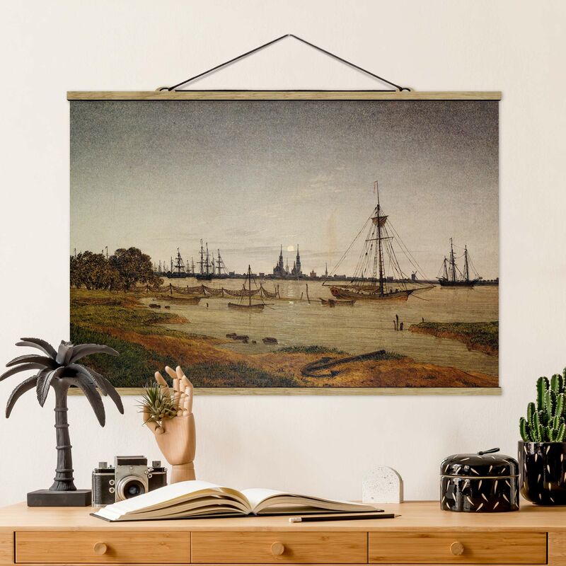 

Imagen de tela - Caspar David Friedrich - Harbor By Moonlight - Apaisado 2:3 Dimensión LxA: 53.5cm x 80cm