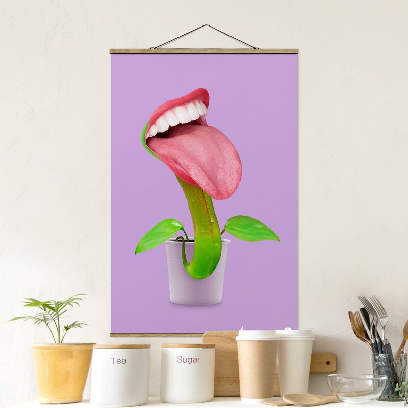 

Imagen de tela - Carnivorous Plant With Mouth - Alto 3:2 Dimensión LxA: 75cm x 50cm