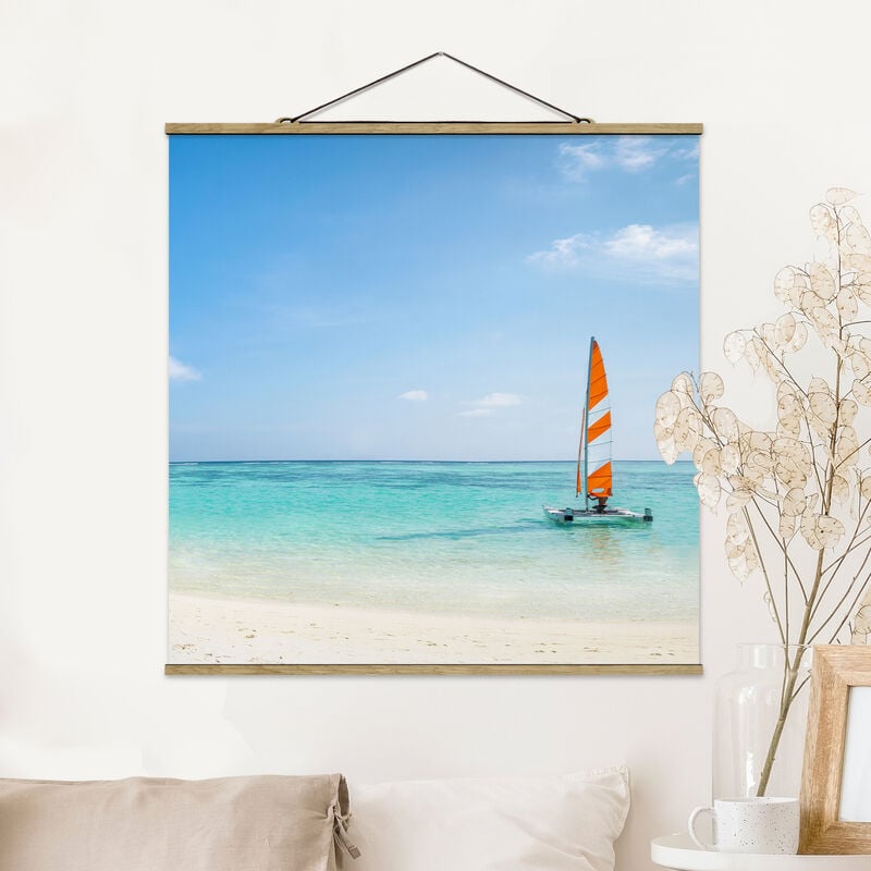 

Imagen de tela - Catamaran At Sea In The Indian Ocean - Cuadrado 1:1 Dimensión LxA: 80cm x 80cm