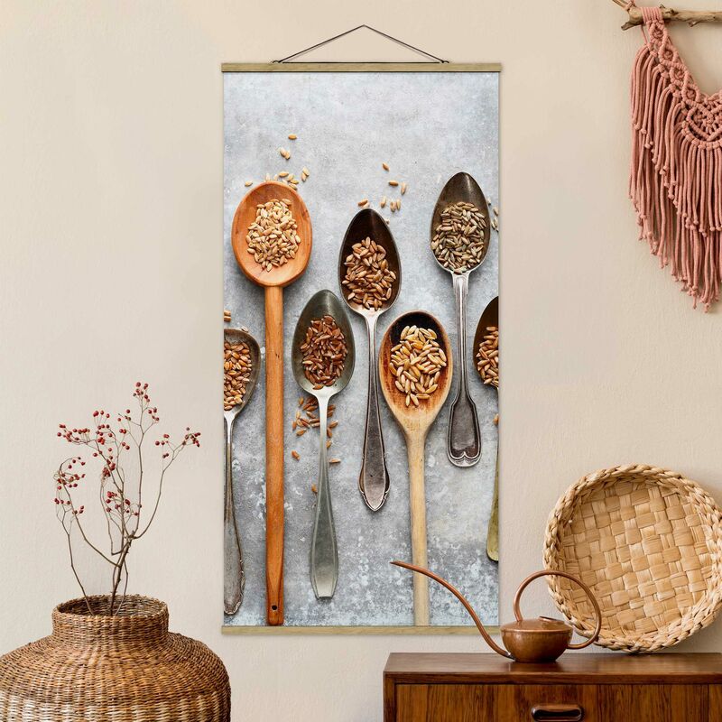

Bilderwelten - Imagen de tela - Cereal Grains Spoon - Alto 2:1 Dimensión LxA: 70cm x 35cm