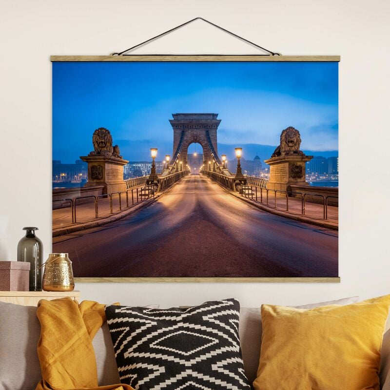 

Imagen de tela - Chain Bridge In Budapest At Night - Apaisado 3:4 Dimensión LxA: 60cm x 80cm