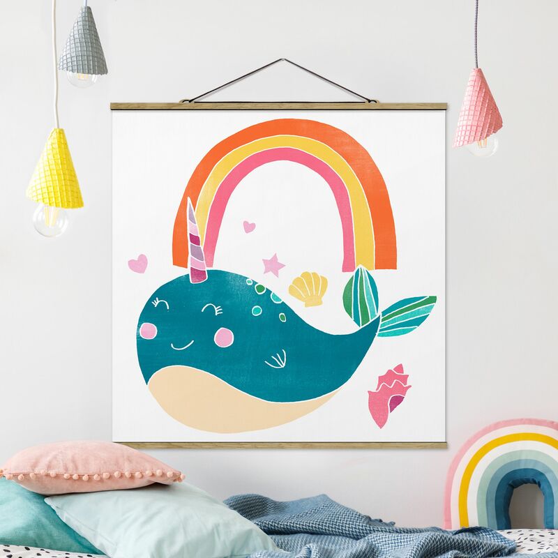 

Imagen de tela - Cheerful Narwhal l - Cuadrado 1:1 Dimensión LxA: 100cm x 100cm