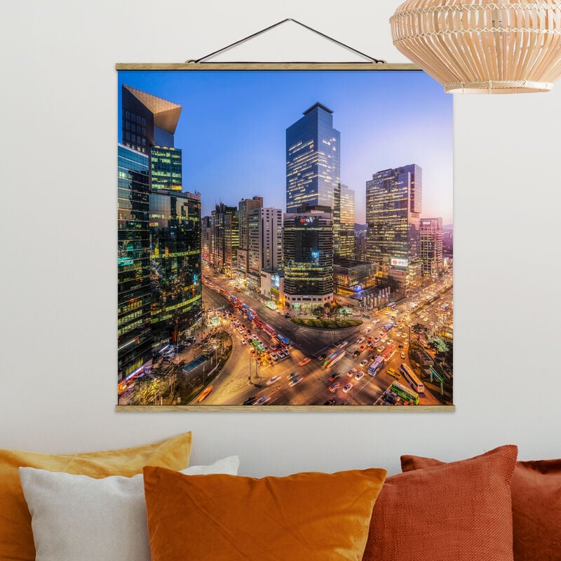 

Imagen de tela - City Lights Of Gangnam District - Cuadrado 1:1 Dimensión LxA: 80cm x 80cm