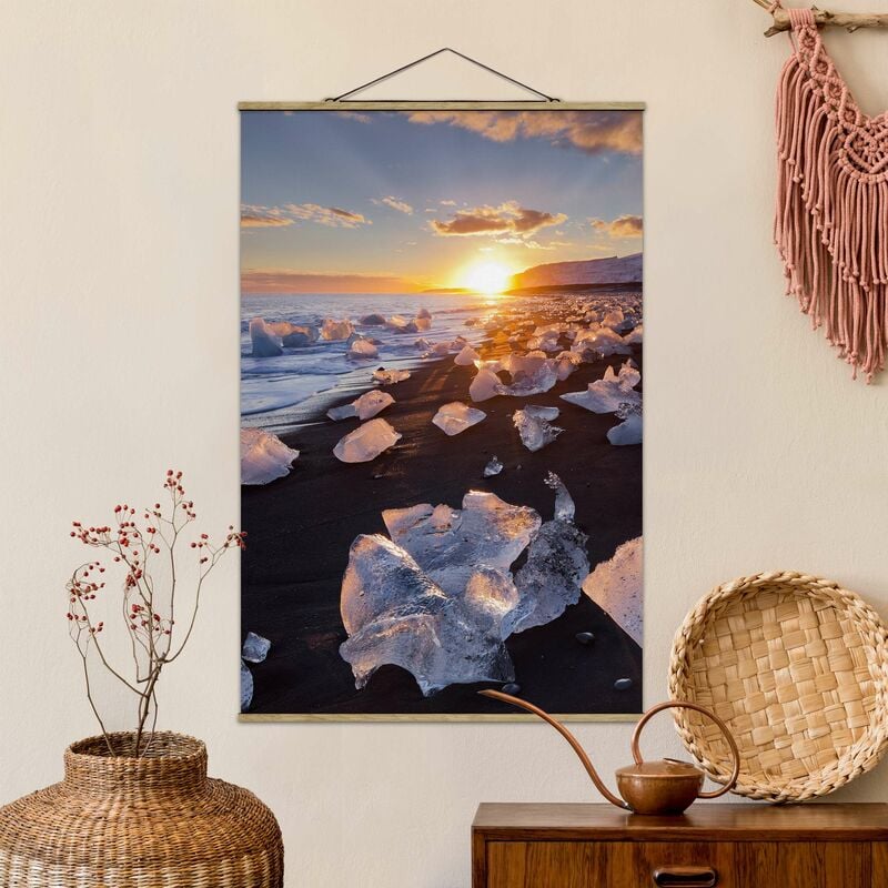 

Imagen de tela - Chunks Of Ice On The Beach Iceland - Alto 3:2 Dimensión LxA: 120cm x 80cm