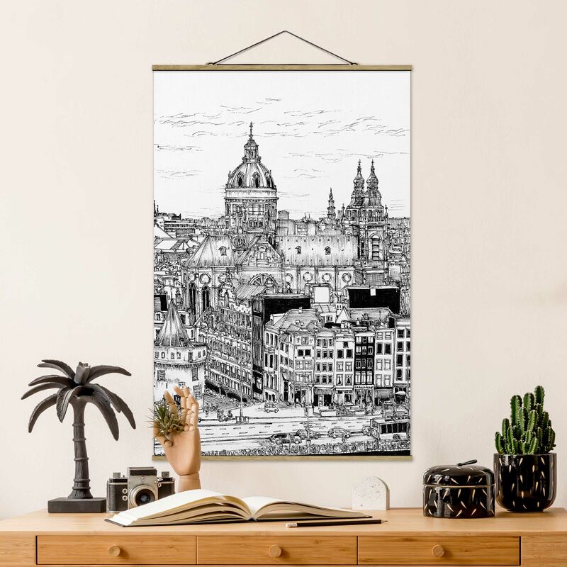 

Imagen de tela - City Study - Old Town - Alto 3:2 Dimensión LxA: 120cm x 80cm