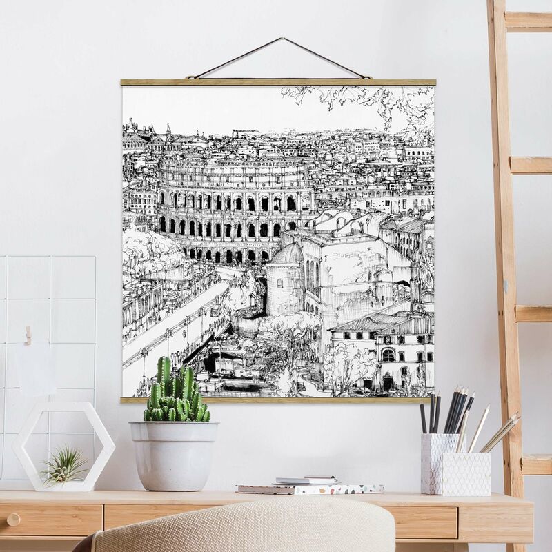 

Imagen de tela - City Study - Rome - Cuadrado 1:1 Dimensión LxA: 100cm x 100cm