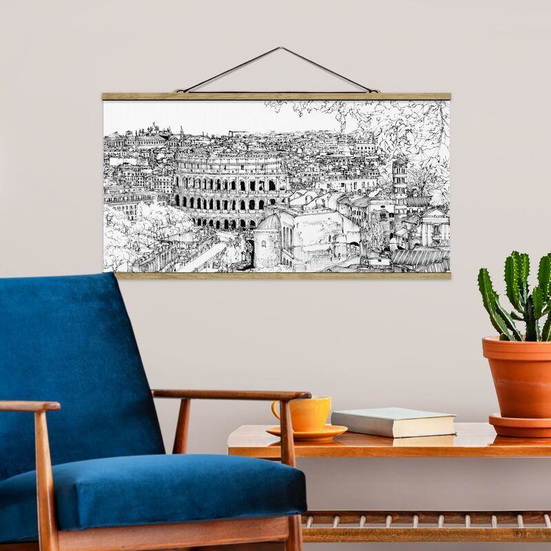

Imagen de tela - City Study - Rome - Apaisado 1:2 Dimensión LxA: 50cm x 100cm